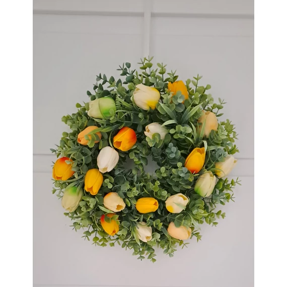 Tulipános ajtódísz 